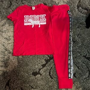 Victoria’s Secret PINK Tshirt and Joggers
